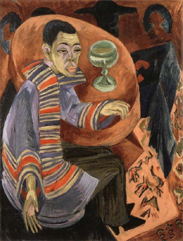 Ernst Ludwig Kirchner The Drinker or Self-Portrait as a Drunkard china oil painting image